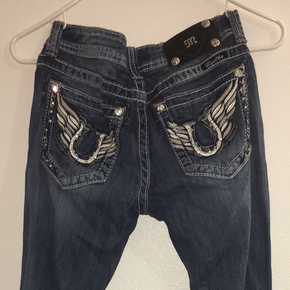 Miss Me designer jeans (halo and wings detail)